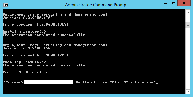 install kms host office 2016 activator