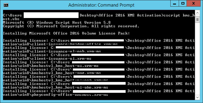 kms client minimum for office 2016