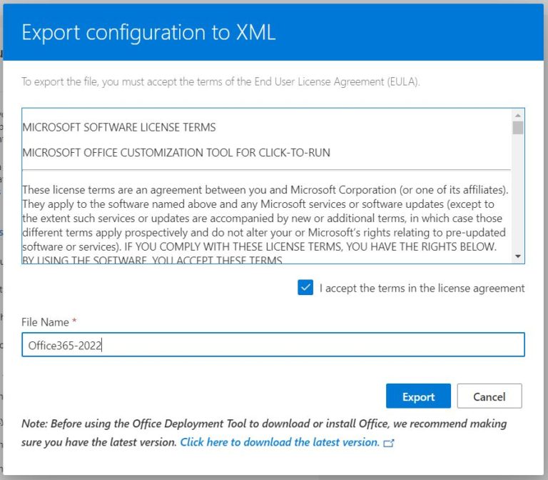 MICROSOFT 365 DEPLOYMENT TOOL ODT visual data 6